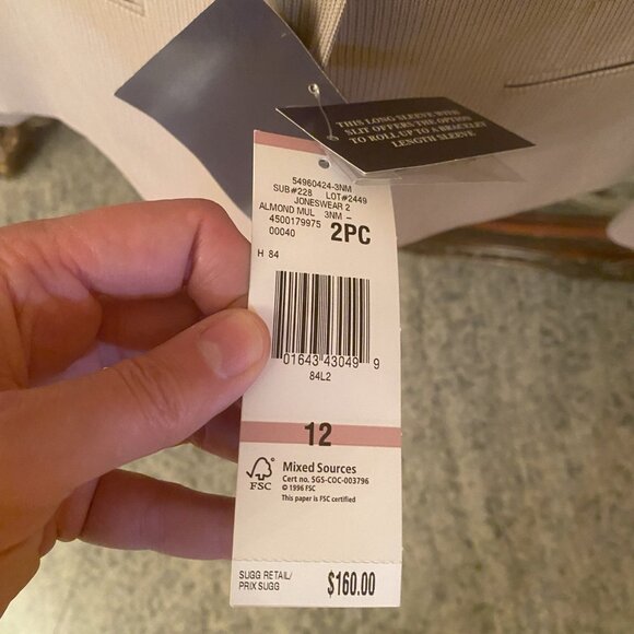 JONES WEAR SUIT Pants SUIT TAN COLOR SIZE 12 PC 2 - Picture 2 of 2